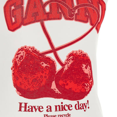 Ganni Cherry Tank Top
