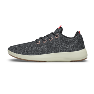 Women's Wool Runner Mizzles - Dark Grey/Bloom Red (Arid Beige Sole)
