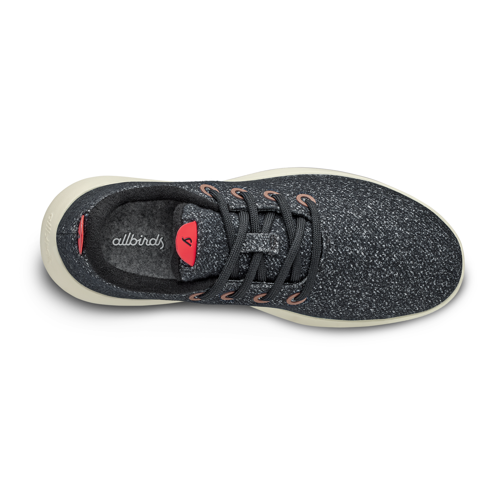 Men's Wool Runner Mizzles - Dark Grey/Bloom Red (Arid Beige Sole)