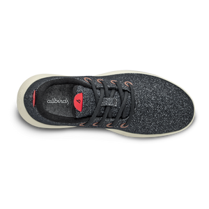 Women's Wool Runner Mizzles - Dark Grey/Bloom Red (Arid Beige Sole)