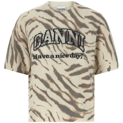 Ganni Logo Intarsia Sweater