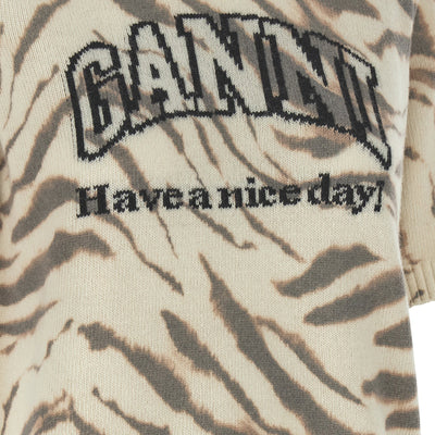 Ganni Logo Intarsia Sweater