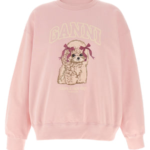 Ganni Front Print Sweatshirt