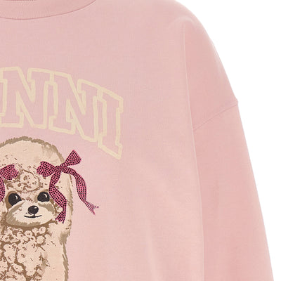 Ganni Front Print Sweatshirt