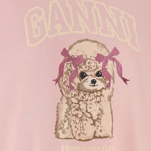Ganni Front Print Sweatshirt