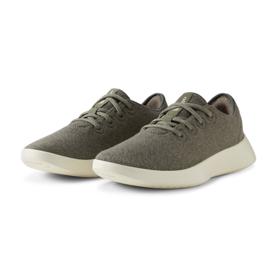 Women's Wool Runner Go - Rugged Green (Stony Cream Sole)