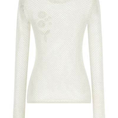 Ganni Pointelle Cotton Sweater