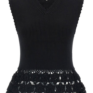 Ganni Cotton Crochet Vest