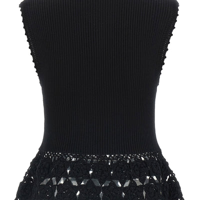 Ganni Cotton Crochet Vest