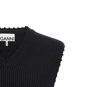 Ganni Cotton Crochet Vest