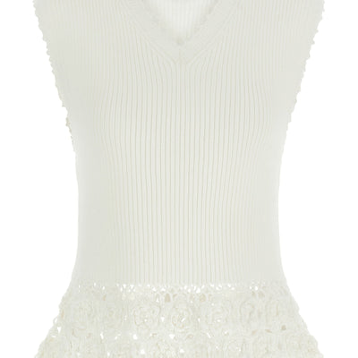 Ganni Cotton Crochet Vest