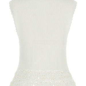 Ganni Cotton Crochet Vest