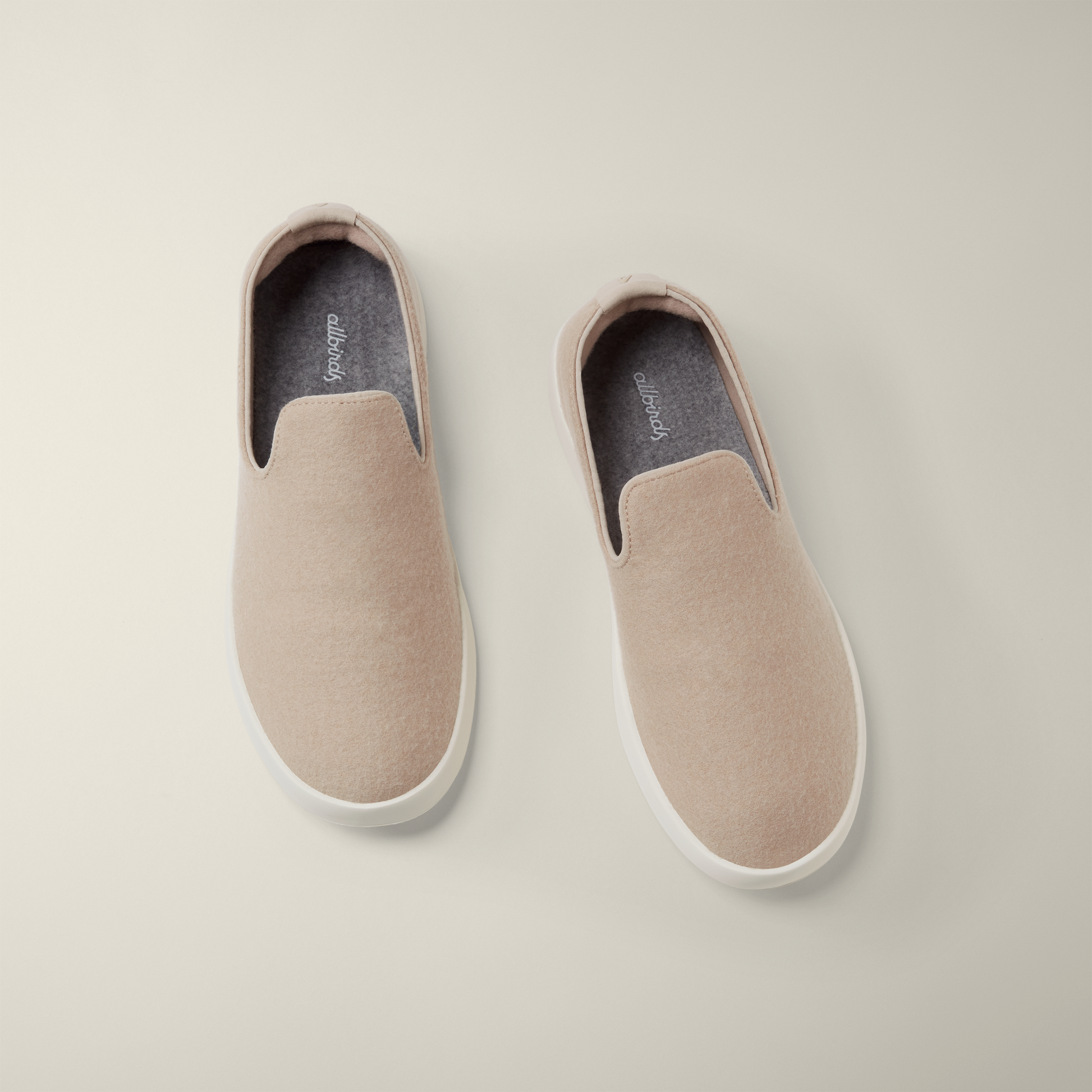 Women's Wool Loungers - Rugged Beige (Natural White Sole)