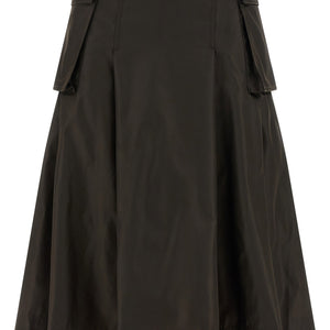 Ganni Duchesse Nylon Pleated Skirt