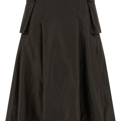 Ganni Duchesse Nylon Pleated Skirt