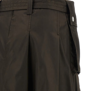 Ganni Duchesse Nylon Pleated Skirt