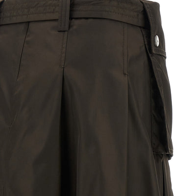 Ganni Duchesse Nylon Pleated Skirt