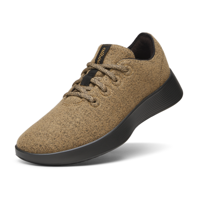 Men's Wool Runner Go - Stony Beige (Dark Grey Sole)