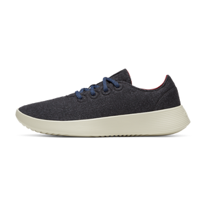 Men's Wool Runner Go - Dark Grey/Thunder Red (Arid Beige Sole)