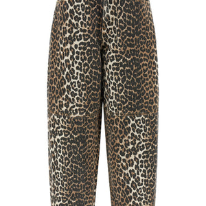 Ganni Leopard Printed Stary Jeans
