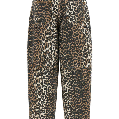 Ganni Leopard Printed Stary Jeans