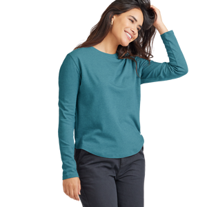 Women's Soft Merino Long Sleeve Tee - Chasm Teal
