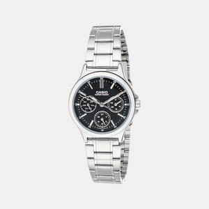 Enticer Women Quartz Black Dial Analog Stainless Steel Watch A1146