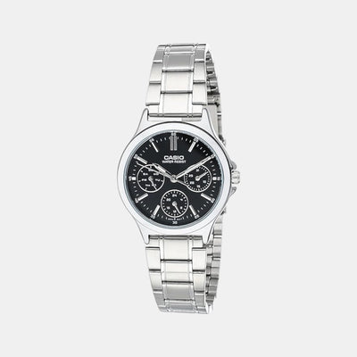 Enticer Women Quartz Black Dial Analog Stainless Steel Watch A1146