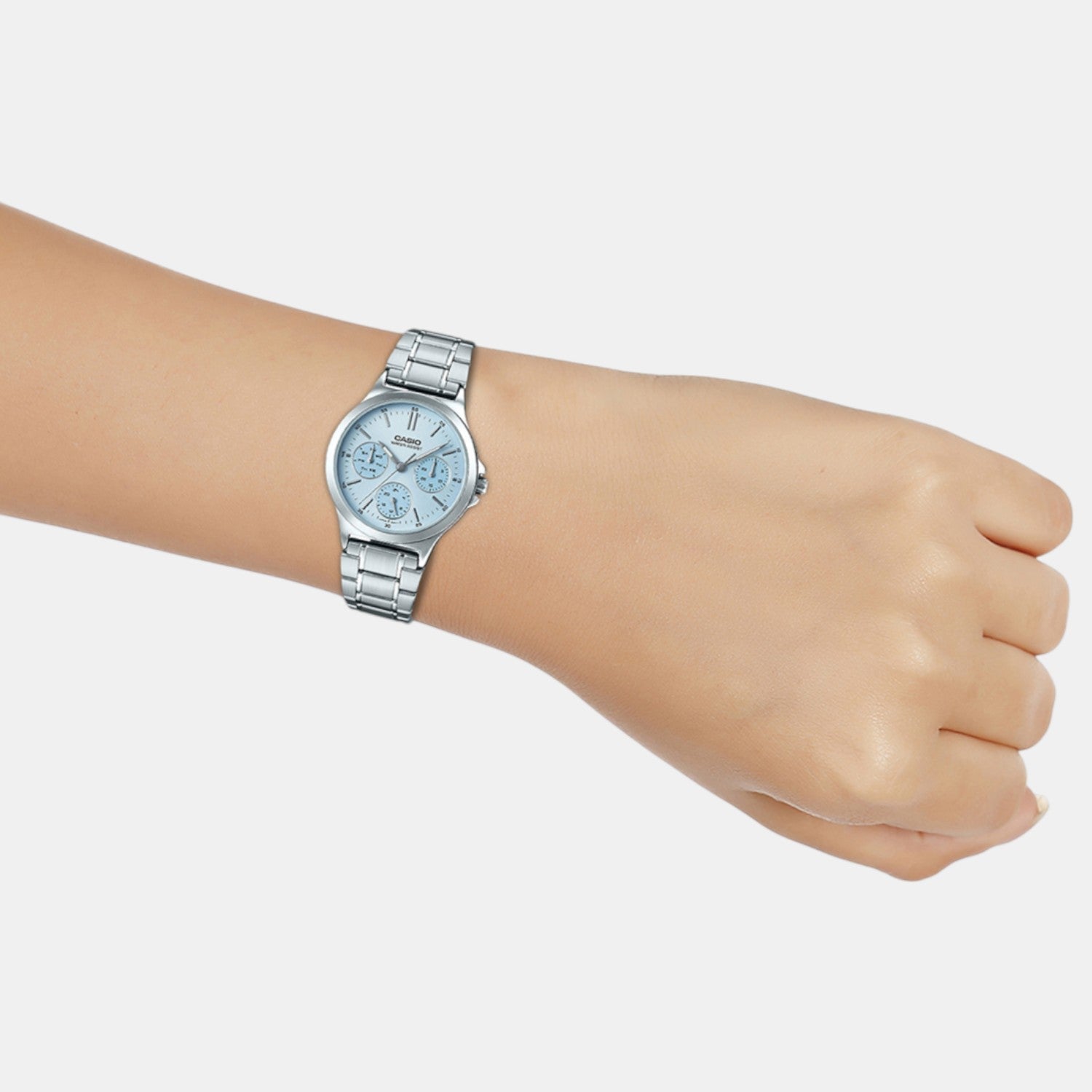 Enticer Women Quartz Blue Dial Analog Stainless Steel Watch A1147
