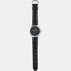 Enticer Women Quartz Black Dial Chronograph Leather Watch A1149