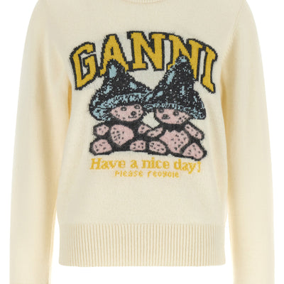 Ganni Sweater With Intarsia