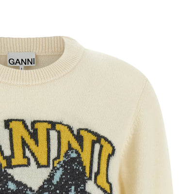 Ganni Sweater With Intarsia