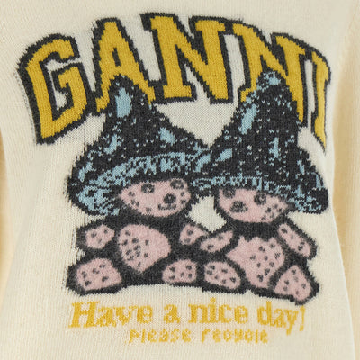 Ganni Sweater With Intarsia