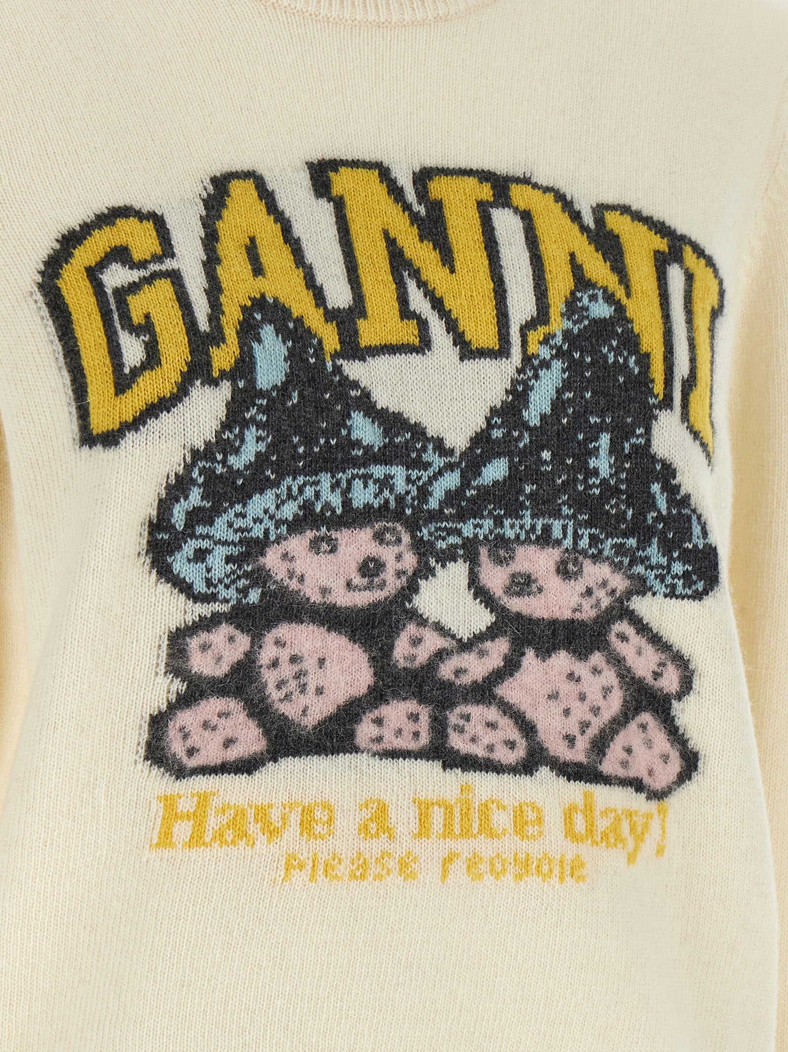 Ganni Sweater With Intarsia