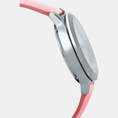 Enticer Women Quartz Pink Dial Multi-Function Leather Watch A1150