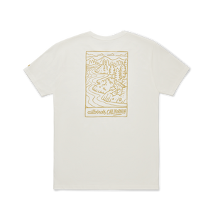 Unisex Organic Cotton Graphic Tee - Natural White/Stony Beige - CA