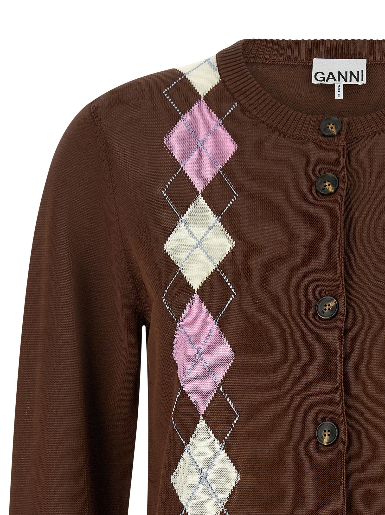 Ganni Argyle Cardigan