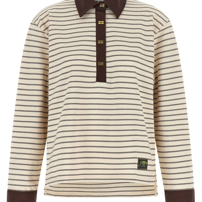 Ganni Striped Cotton Polo Shirt