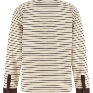 Ganni Striped Cotton Polo Shirt