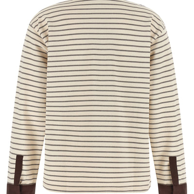 Ganni Striped Cotton Polo Shirt