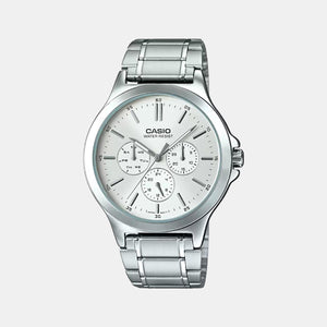 Enticer Men Quartz White Dial Multi-Function Stainless Steel Watch A1174