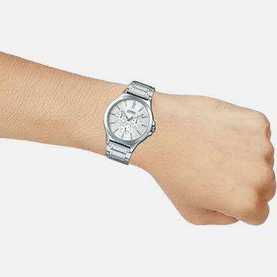 Enticer Men Quartz White Dial Multi-Function Stainless Steel Watch A1174