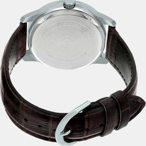 Enticer Men Quartz White Dial Multi-Function Leather Watch A1177