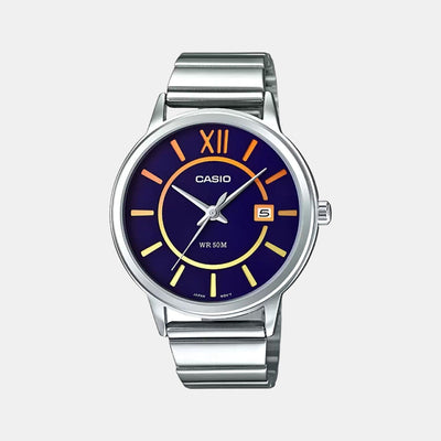 Enticer Men Quartz Blue Dial Analog Stainless Steel Watch A1199