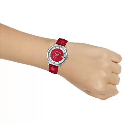 Casio Enticer Red Dial Women 34mm