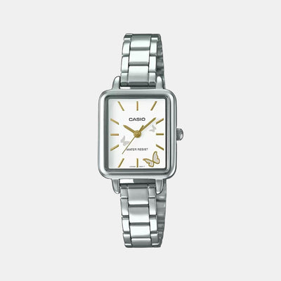 Enticer Women Quartz White Dial Analog Stainless Steel Watch A134
