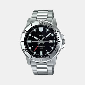 Enticer Men Quartz Black Dial Analog Stainless Steel Watch A1362
