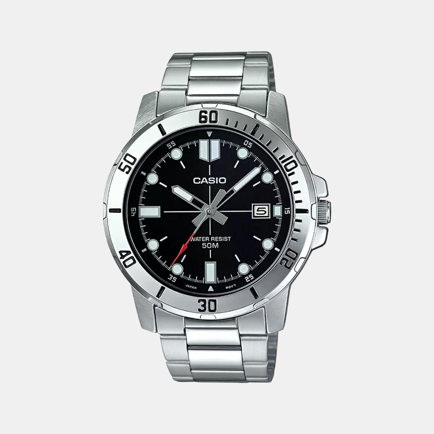 Enticer Men Quartz Black Dial Analog Stainless Steel Watch A1362