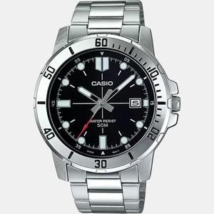 Enticer Men Quartz Black Dial Analog Stainless Steel Watch A1362