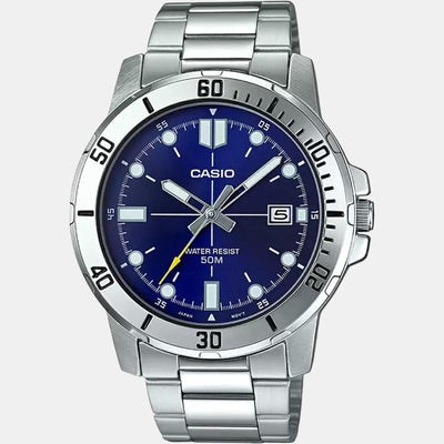 Enticer Men Quartz Blue Dial Analog Stainless Steel Watch A1364